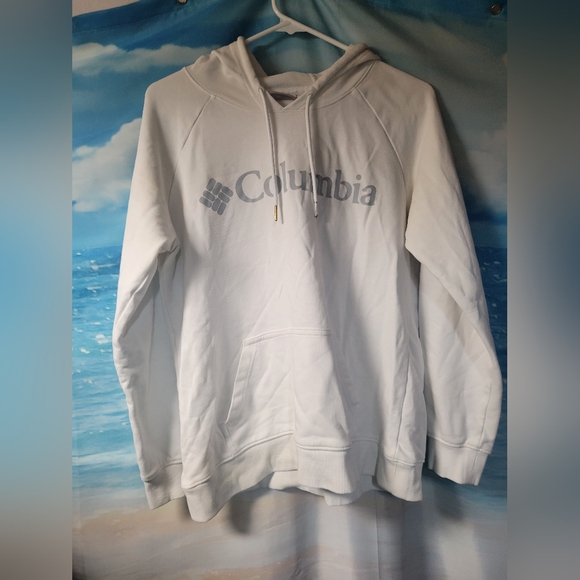 Columbia‎ White Performance Hoodie Sweatshirt Women's Size Large - Picture 1 of 3